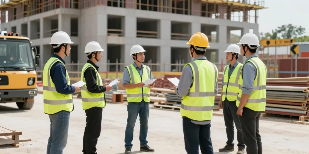 Trusted Construction Site Security team monitoring job site safety in London.