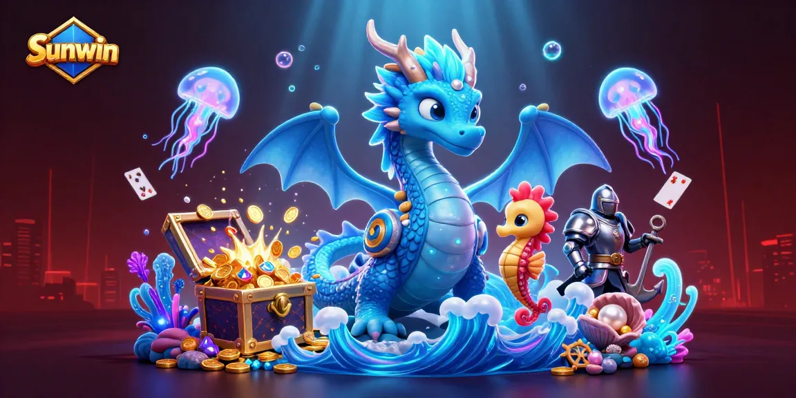 Join the excitement at Sunwin's thrilling online casino adventure with vibrant characters and winning treasures!